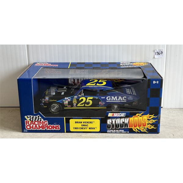 LOT OF 4 - NASCAR MEMORABILIA - INCL RACING CHAMPIONS DIECAST MODELS, ETC