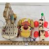 Image 4 : LOT OF 3 - WOODEN CHILDREN'S TETHER TOYS - INCL FISHER BUDDY BULLFROG, ETC