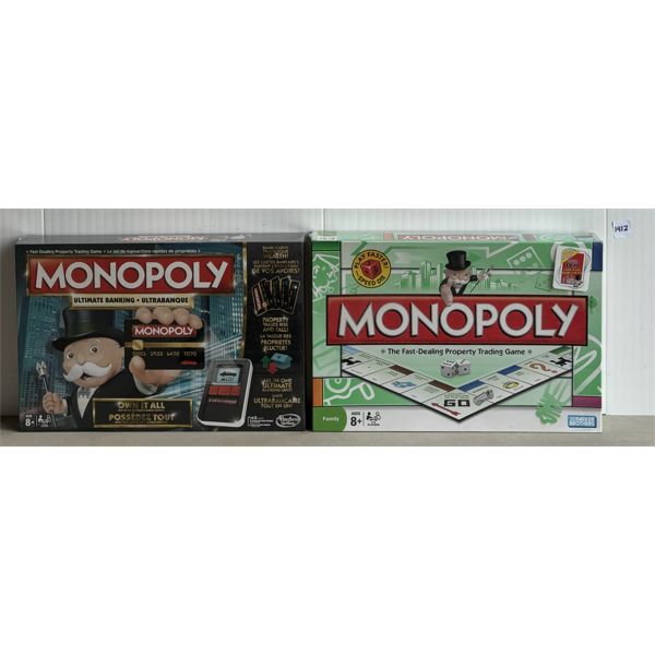 LOT OF 2 - MONOPLAY BOARD GAMES