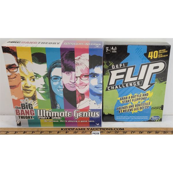 LOT OF 2 - DEFI FLIP CHALLENGE & BIG BANG THEORY PARTY GAMES