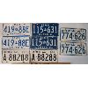 Image 1 : LOT OF 4 - PAIRS OF ONTARIO LICENCE PLATES - INCL 1964