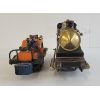Image 2 : LOT OF 2 - TRAIN TOYS - INCL BING BRASS/PRESSED STEEL STEAM ENGINE
