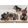 Image 4 : LOT OF 6 - DIECAST FIRETRUCK / CARRIAGE FIGURES