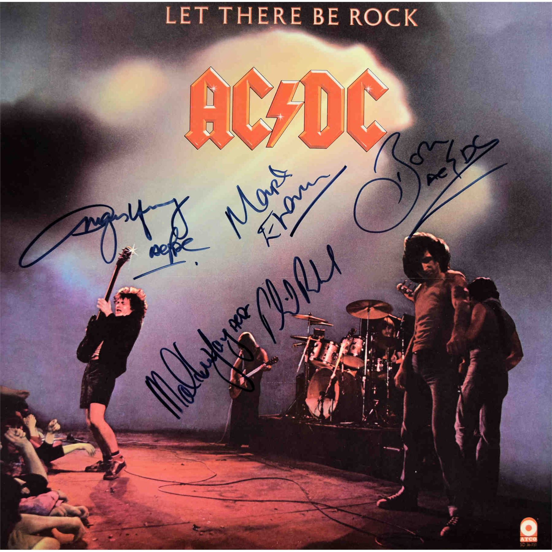 AC/DC signed Let There Be Rock album