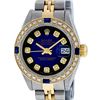 Image 2 : Rolex Ladies Two Tone 18K Yellow Gold And Steel Blue Vignette Diamond Quickset D