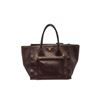 Image 2 : Prada Brown Nero Glace Calf Leather Double Tote Bag