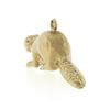 Image 4 : Vintage Birks 10K Yellow Gold 3D Beaver Detailed Textured Finish Charm Pendant