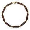 Image 4 : Antique Gilded Silver 6.30 ctw Old Round Cut Bohemian Garnet 8" Tennis Bracelet