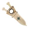 Image 3 : Early Victorian 14k Gold Emerald Mine Diamond Sword Cigar Cutter Brooch Pin