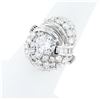 Image 1 : 1.51 ctw F COLOR CENTER Diamond Platinum Ring (4.14 ctw Diamonds)