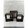 Image 1 : 3 Wood Wall Hanging Boxes