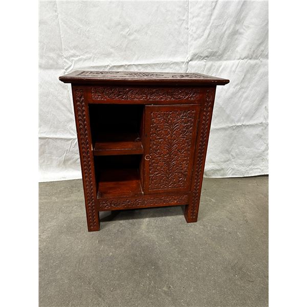 Small Wood Carved Cupboard