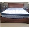 Image 1 : King Wooden Sleigh Bed Frame with Mattress & Boxspring