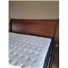 Image 2 : King Wooden Sleigh Bed Frame with Mattress & Boxspring