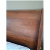 Image 3 : King Wooden Sleigh Bed Frame with Mattress & Boxspring