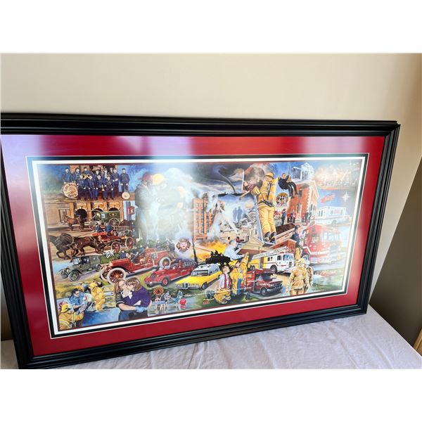 Framed Fireman Print by Maggie Ray Morris