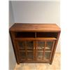 Image 1 : Wooden Storage Cabinet with Glass Doors