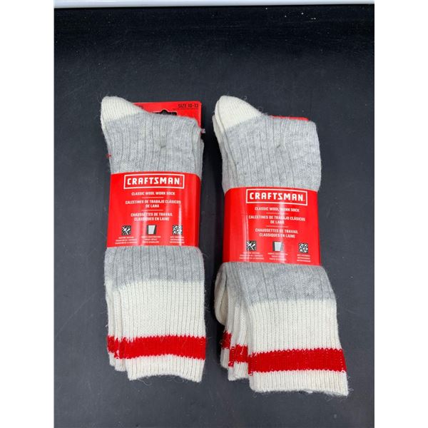 Craftsman Classic Wool Socks 2 x 3prs (Size 10-13)