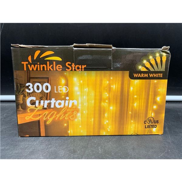 Twikle Star 300 LED Curtain Lights-Warm White