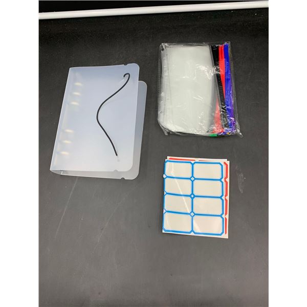 Coupon Organizing Mini Binder with Zipper Closing Color Coded Bags