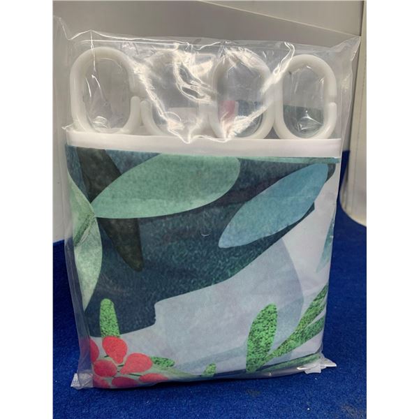 Plants & Cacti Motif Shower Curtain