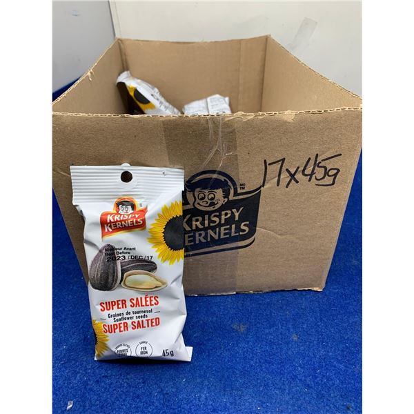Krispy Kernels Super Salted Sunflower Seeds (17 x 45g)