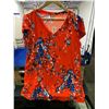 Image 1 : Red Floral Ladies Top (XL)