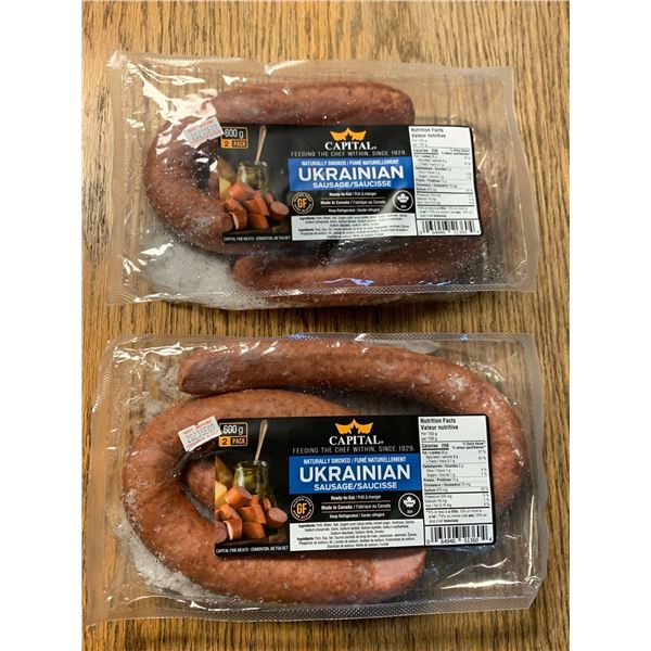 FROZEN - CAPITOL Natural Smoked Ukrainian Sausages - LOT of 2 x 650g