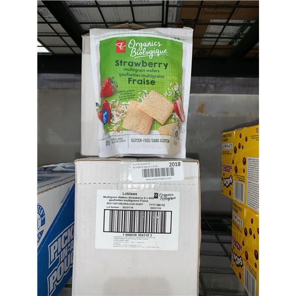 CASE LOT PC Organics Strawberry Multigrain Wafers 6 x 50g