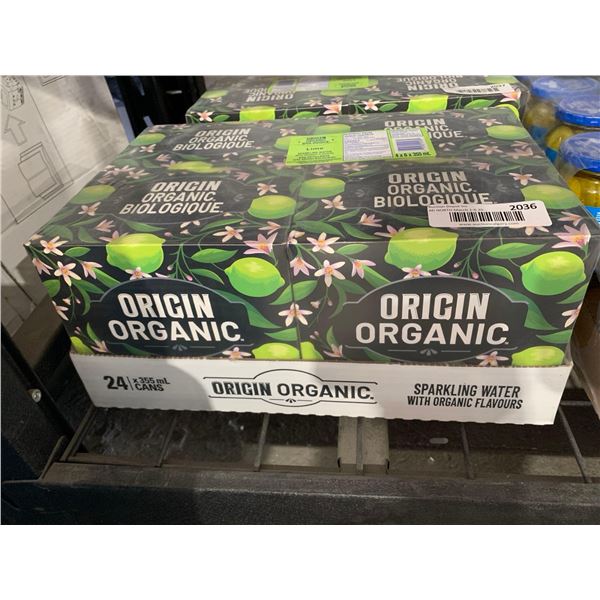 CASE LOT Origin Organic Sparkling Water Lime Flavor 24 x 355ml