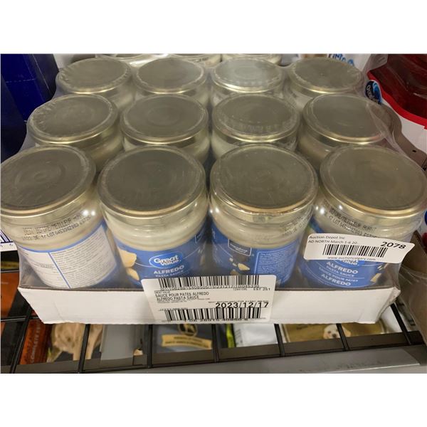 CASE LOT Great Value Alfredo Sauce 12 x 410ml