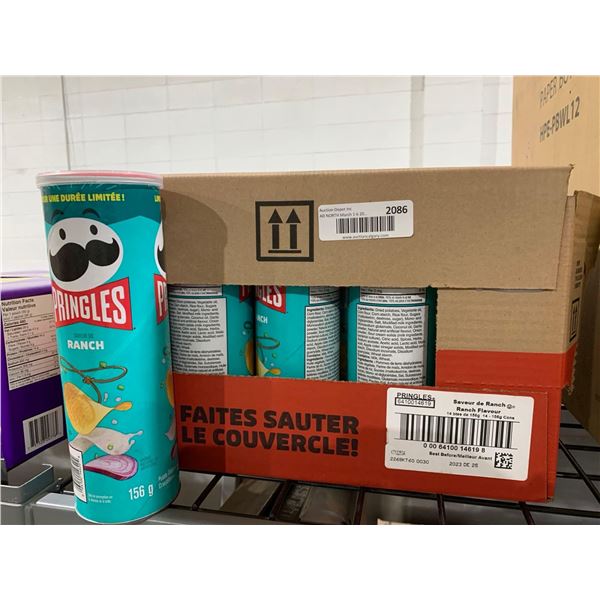 CASE LOT Pringles Ranch Chips 14 Cans x 156g