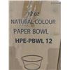 Image 2 : CASE LOT Natural Color Paper Bowl HPE-PBWL 12 10 x 50ct