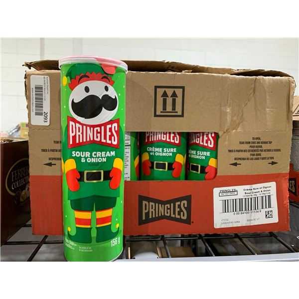 CASE LOT Pringles Sour Cream & Onion Chips 14 Cans x 156g
