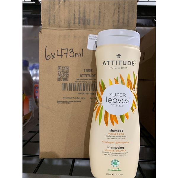 CASE LOT Attitude Super Leaves Shampoo 6 x 473ml