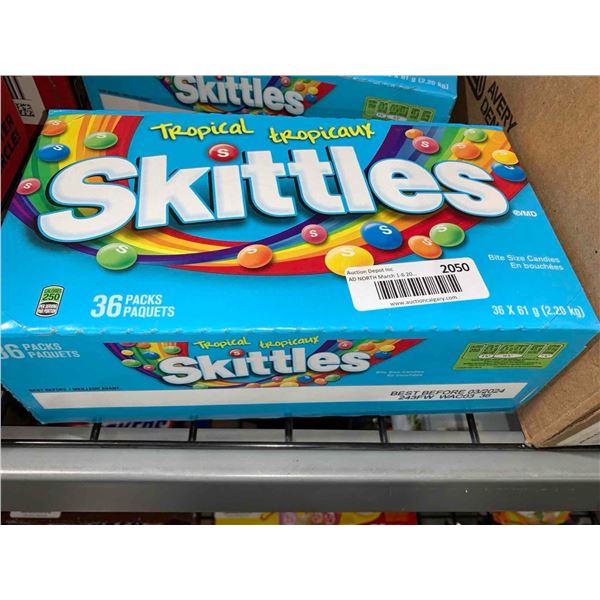 CASE LOT Skittles Tropical Candy 36 x 61g