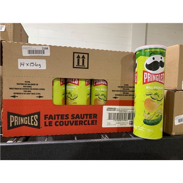 CASE LOT Pringles Dill Pickle Chips 14 Cans x 156g