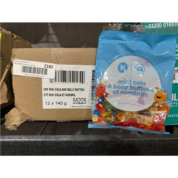 CASE LOT Circle K Mini Cola & Belly Buttons Candy 12 x 140g