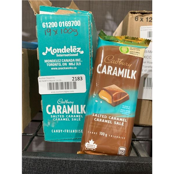 CASE LOT Cadbury Caramilk Salted Caramel Chocolate Bar 19 x 100g