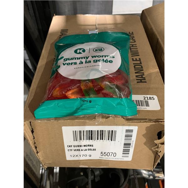 CASE LOT Circle K Gummy Worms Candy 12 x 170g