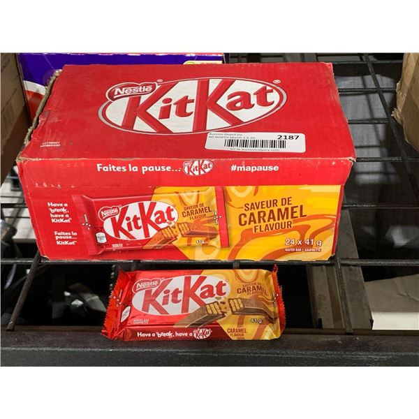 CASE LOT Nestle KitKat Caramel Flavor Chocolate Bar 24 x 41g
