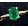 Image 3 : 10K Yellow Gold Emerald(0.9ct) Diamond(0.05ct) Ring (~Size 6.5) (~weight 2g), Made in Canada, Apprai