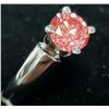 Image 2 : 14K White Gold Lab Grown Diamond (1.03Ct,Vs1,Fancy Pink) Ring (~Size 6.5) (~weight 1.03g), Made in C