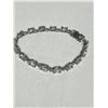 Image 1 : Natural Aquamarine 15.05 Oval Cut Solitaires .925 Silver Tennis Bracelet includes appraisal certific
