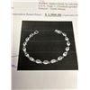 Image 2 : Natural Aquamarine 15.05 Oval Cut Solitaires .925 Silver Tennis Bracelet includes appraisal certific