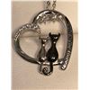 Image 1 : Vonala "I love you forever" Cat Heart pendant & chai Set with Gift Box