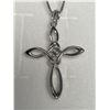 Image 1 : Luhe Jewelers Sterling Silver Rope Cross Pendant & Box Chain Set