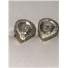 Image 1 : Natural Diamonds Irregular Cut 2.0 Carats , 925 Silver Rose Gold Earrings includes appraisal certifi