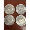 Image 1 : Canada Vintage Lot of 4 Silver Centennial 1867-1967 Lynx Quarters
