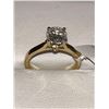 Image 1 : Ladies 14K Gold 1.0 carat Round Brilliant Cut moissanite Solitaire Ring with Appraisal $1750.00
